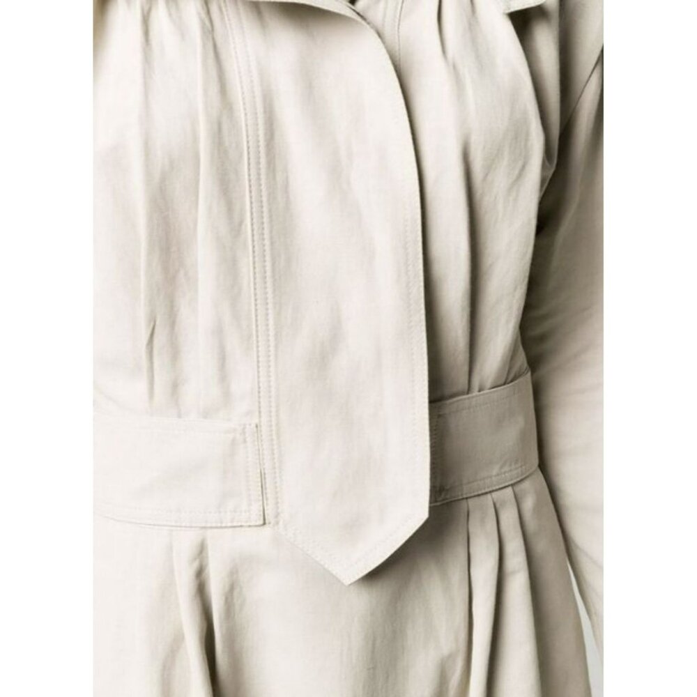 Stella McCartney Cream Long-Sleeve Tie-Neck Dress - Picture 5 of 12